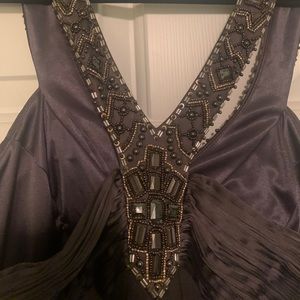 SUE WONG BEADED COCKTAIL DRESS